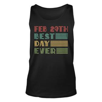 Feb 29 Leap Day Leap Year Best Day Vintage Unisex Tank Top - Thegiftio UK