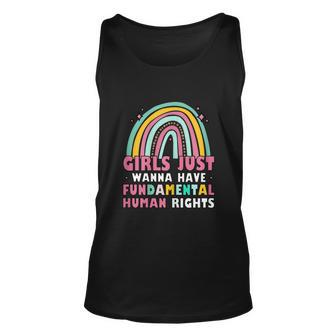 Feminist Girls Just Wanna Have Fundamental Rights Unisex Tank Top - Monsterry