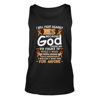 Fight Against Ms Awareness Multiple Sclerosis Quote Tshirt Unisex Tank Top - Monsterry