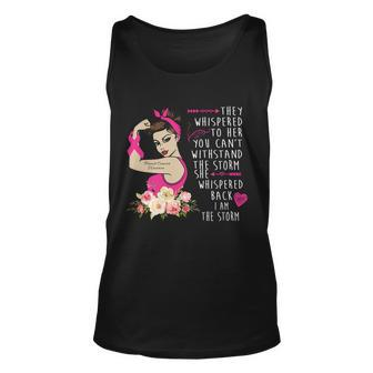 Fight Breast Cancer Quote Messy Bun Tshirt Unisex Tank Top - Monsterry CA