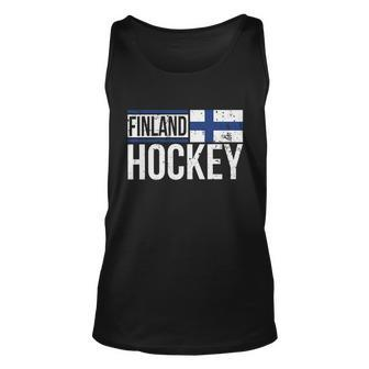 Finland Hockey Finnish Suomi Flag Supporter Fan Gift Cute Gift Unisex Tank Top - Thegiftio UK
