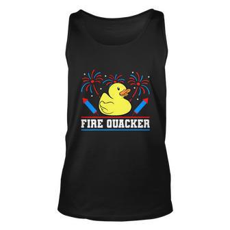 Fire Quacker Rubber Duck Happy 4Th Of July Firework Unisex Tank Top - Monsterry DE