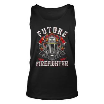 Firefighter Funny Future Firefighter Thin Red Line Firefighting Lover Unisex Tank Top - Seseable