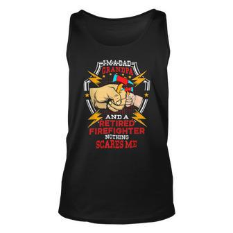 Firefighter Funny Im Dad Grandpa Retired Firefighter Fathers Day Unisex Tank Top - Seseable