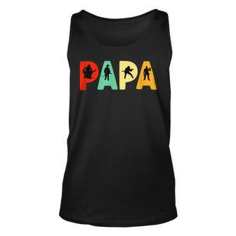 Firefighter Funny Papa Firefighter Fathers Day For Dad_ Unisex Tank Top - Seseable