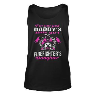 Firefighter Proud Daughter Of Firefighter Dad Funny Firemans Girl Unisex Tank Top - Seseable