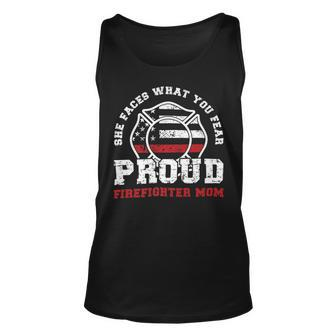 Firefighter Proud Fire Mother Of A Firefighter Daughter V2 Unisex Tank Top - Seseable