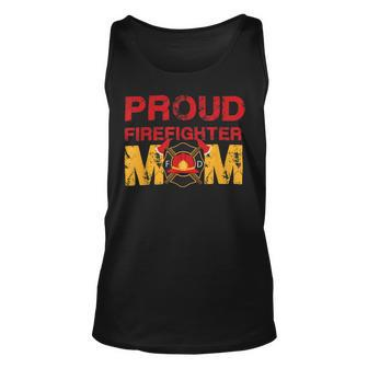 Firefighter Proud Firefighter Mom Fireman Hero V2 Unisex Tank Top - Seseable