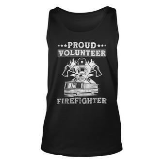 Firefighter Proud Volunteer Firefighter Fire Department Fireman Unisex Tank Top - Seseable