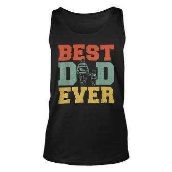 Firefighter Retro Best Dad Ever Firefighter Daddy Happy Fathers Day Unisex Tank Top - Seseable