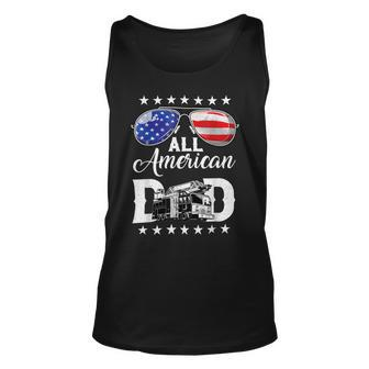 Firefighter Sunglasses American Firefighter Dad Patriotic 4Th Of July V2 Unisex Tank Top - Seseable