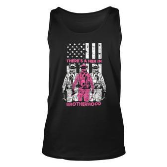 Firefighter Theres A Her In Brotherhood Firefighter Fireman Gift Unisex Tank Top - Seseable