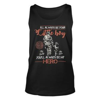 Firefighter Vintage Firefighter Dad & Son Daddy Fathers Day Unisex Tank Top - Seseable
