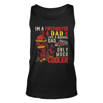 Firefighter Vintage Im A Firefighter Dad Definition Much Cooler Unisex Tank Top - Seseable