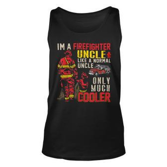 Firefighter Vintage Im A Firefighter Uncle Definition Much Cooler Unisex Tank Top - Seseable