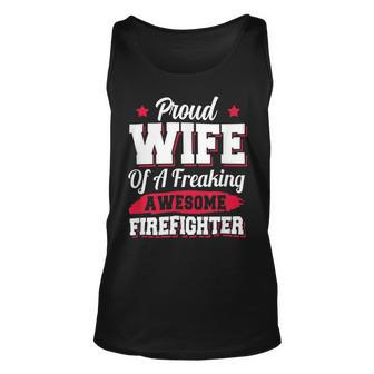 Firefighter Volunteer Fireman Firefighter Wife V2 Unisex Tank Top - Seseable