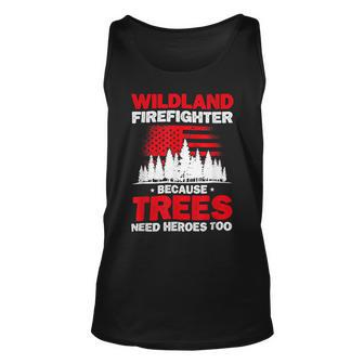 Firefighter Wildland Firefighter Hero Rescue Wildland Firefighting V2 Unisex Tank Top - Seseable