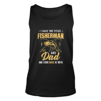 Fisherman Dad Bass Fishing Funny Fathers Day Unisex Tank Top - Thegiftio UK