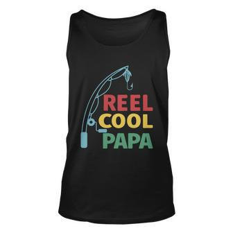 Fishing Dad Reel Cool Papa Fathers Day Unisex Tank Top - Thegiftio UK