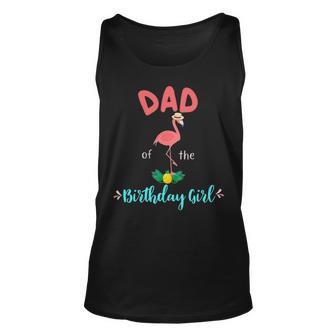 Flamingo Birthday Matching Mom Dad Group Outfit Unisex Tank Top - Thegiftio UK