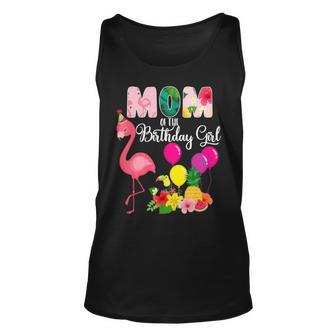 Flamingo Birthday Mom Of The Birthday Girl Flamingo Birthday Unisex Tank Top - Thegiftio UK