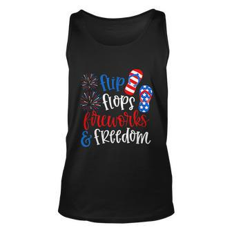 Flip Flops Fireworks And Freedom 4Th Of July V2 Unisex Tank Top - Monsterry DE