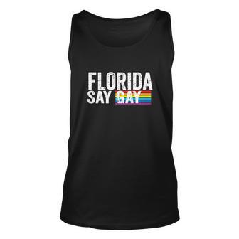 Florida Say Gay I Will Say Gay Proud Trans Lgbtq Gay Rights Unisex Tank Top - Monsterry