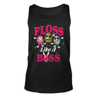 Floss Like A Boss Dabbing Easter Eggs Funny Rabbit Bunny Eggs Easter Day Matching For Kids Women Dancer Gifts Youth Unisex Tank Top - Thegiftio UK