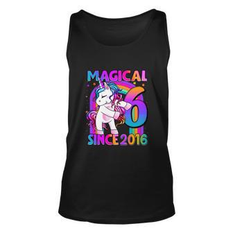 Flossing 6Th Birthday Girl Unicorn Party Unisex Tank Top - Monsterry UK