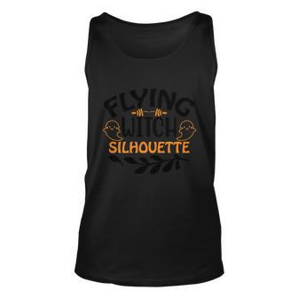 Flying Witch Silhouette Halloween Quote Unisex Tank Top - Monsterry