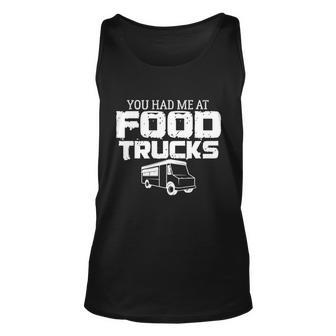 Food Trucker Joke Foodie Booth Cart Street Food Truck Gift Unisex Tank Top - Monsterry