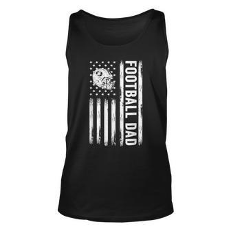 Football Dad American Flag Proud Dad Of Ballers Fathers Day Men Women Tank Top Graphic Print Unisex - Thegiftio UK