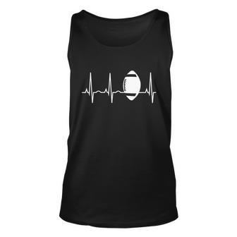 Football Lover Funny Gift Funny Gift Football Heartbeat Sports Fan Funny Gift Unisex Tank Top - Thegiftio