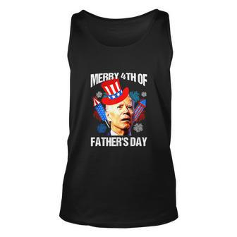 Fourth Of July Joe Biden Confused Merry 4Th Of Fathers Day Unisex Tank Top - Thegiftio UK