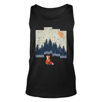 Fox Distorted Forrest Unisex Tank Top - Monsterry AU