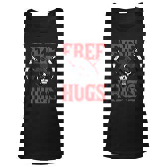 Free Hugs Grim Reaper Lazy Halloween Costume Scary Creepy Men Women Tank Top Graphic Print Unisex - Thegiftio