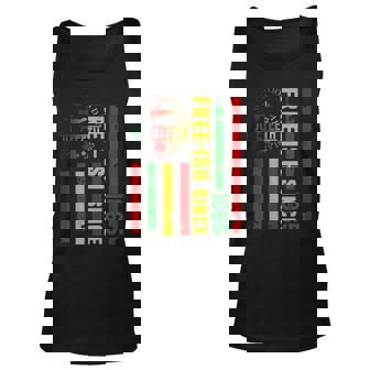 Free-Ish Since 1865 With Pan African Flag For Juneteenth Unisex Tank Top - Thegiftio UK