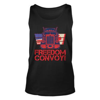 Freedom Convoy 2022 Usa Canada Truckers Tshirt Unisex Tank Top - Monsterry DE