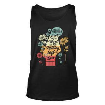 Freedoms Just Another Word For Nothing Left To Lose Men Women Tank Top Graphic Print Unisex - Thegiftio UK