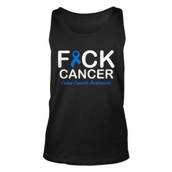 Fuck Cancer Colon Cancer Awareness Tshirt Unisex Tank Top - Monsterry UK