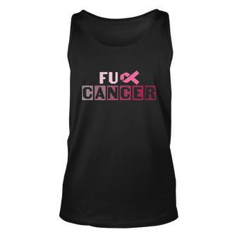 Fuck Caner Pink Ribbon Breast Caner Unisex Tank Top - Monsterry UK