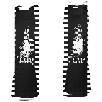 Fuck Trump Cartoon Middle Finger Resist Anti Trump Unisex Tank Top - Thegiftio
