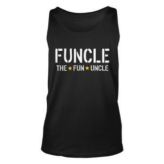 Funcle The Fun Uncle Army Stars Tshirt Unisex Tank Top - Monsterry CA