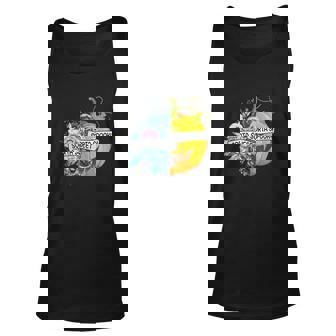 Funnny Halloween Sorta Sweet Sorta Spooky Pumpkin Flowers Unisex Tank Top - Seseable