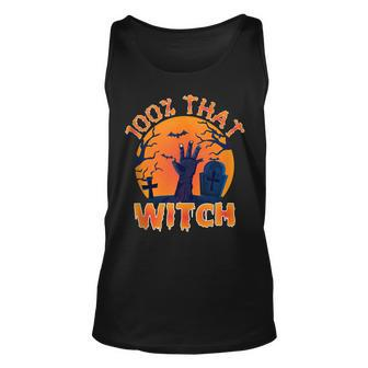 Funny 100 That Witch Halloween Spooky Costume Unisex Tank Top - Seseable