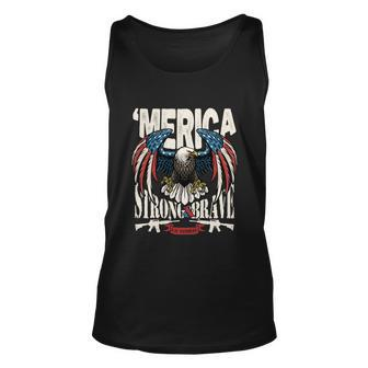 Funny 4Th Of July Usa Flag American Patriotic Eagle Gift Unisex Tank Top - Monsterry AU