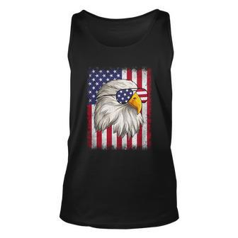 Funny 4Th Of July Usa Flag American Patriotic Eagle V2 Unisex Tank Top - Monsterry