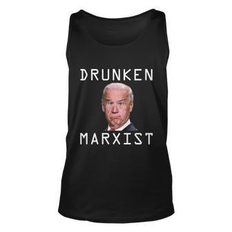 Funny Anti Biden Drunken Marxist Joe Biden Unisex Tank Top - Monsterry DE