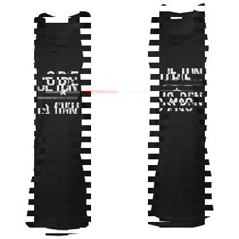 Funny Anti Joe Biden Is A Moron Pro America Political V2 Unisex Tank Top - Thegiftio UK