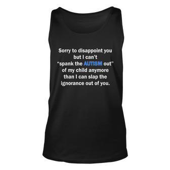 Funny Autism Quote Tshirt Unisex Tank Top - Monsterry